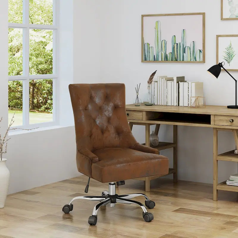 Chaise de bureau capitonnée contemporaine Americo