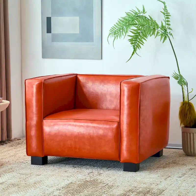 Fauteuil Club en Similicuir Goyette