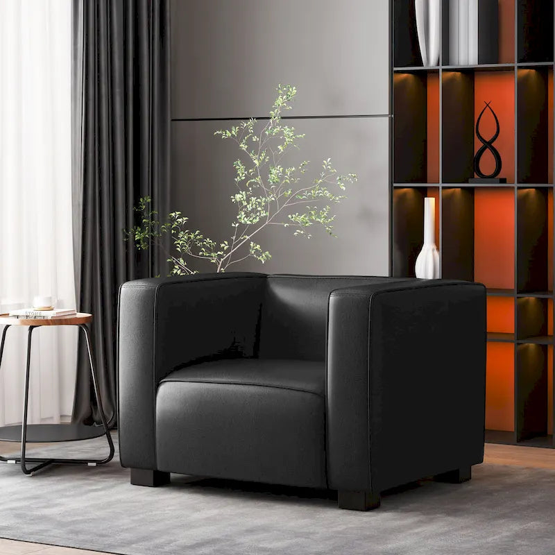 Fauteuil Club en Similicuir Goyette