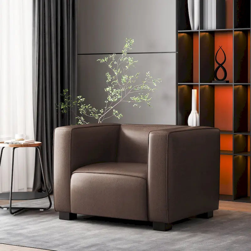 Fauteuil Club en Similicuir Goyette