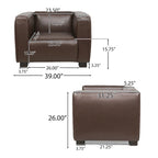Fauteuil Club en Similicuir Goyette