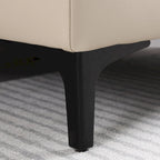 Canapé réversible avec méridienne, tissu suédine, pieds en métal, ressorts hélicoïdaux, marron clair/marron/gris/bleu/beige