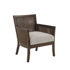 Fauteuil d'appoint en rotin, crème/beige/noir, cadre en bois, style ferme, 1 place