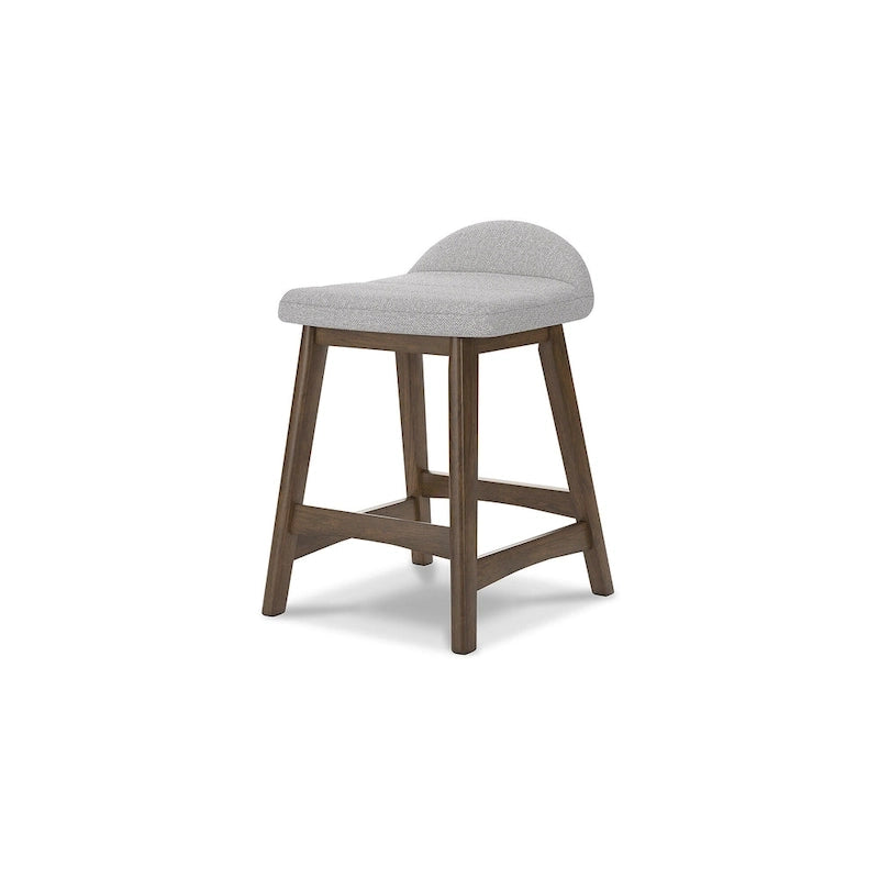Tabouret de bar hauteur comptoir, lot de 2, style Mid-Century, polyester, coussin en mousse, structure en bois massif, 2 places, anthracite/sarcelle/gris/jaune
