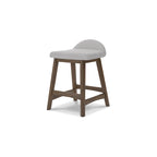 Tabouret de bar hauteur comptoir, lot de 2, style Mid-Century, polyester, coussin en mousse, structure en bois massif, 2 places, anthracite/sarcelle/gris/jaune