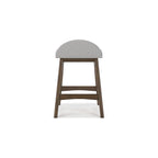 Tabouret de bar hauteur comptoir, lot de 2, style Mid-Century, polyester, coussin en mousse, structure en bois massif, 2 places, anthracite/sarcelle/gris/jaune