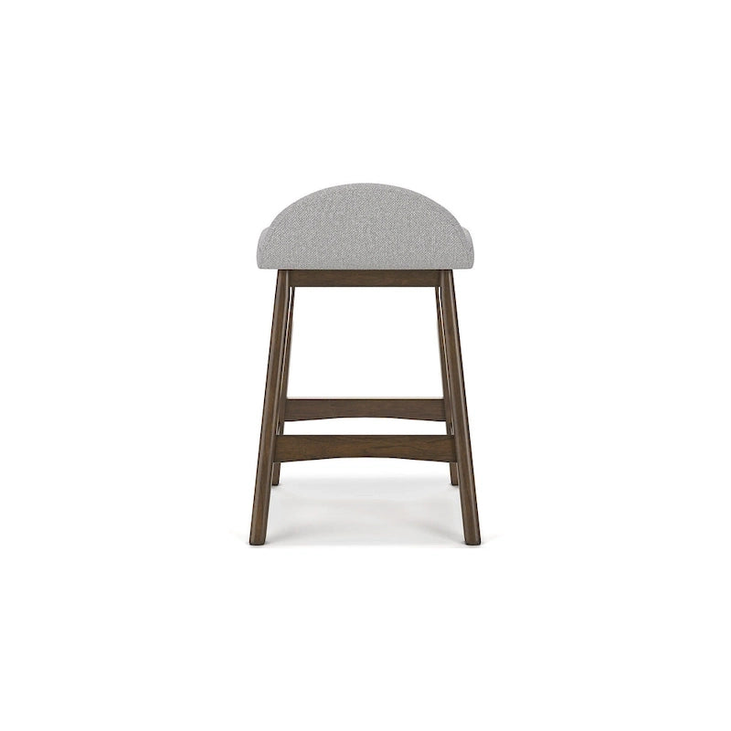 Tabouret de bar hauteur comptoir, lot de 2, style Mid-Century, polyester, coussin en mousse, structure en bois massif, 2 places, anthracite/sarcelle/gris/jaune