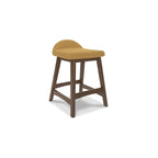 Tabouret de bar hauteur comptoir, lot de 2, style Mid-Century, polyester, coussin en mousse, structure en bois massif, 2 places, anthracite/sarcelle/gris/jaune