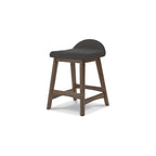 Tabouret de bar hauteur comptoir, lot de 2, style Mid-Century, polyester, coussin en mousse, structure en bois massif, 2 places, anthracite/sarcelle/gris/jaune