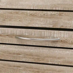 Meuble à chaussures à 2 tiroirs, tiroirs basculants, MDF étanche, 8 à 12 paires, 56,9 cm L x 23,9 cm P x 74,9 cm H, chêne foncé/chêne gris/blanc/bois