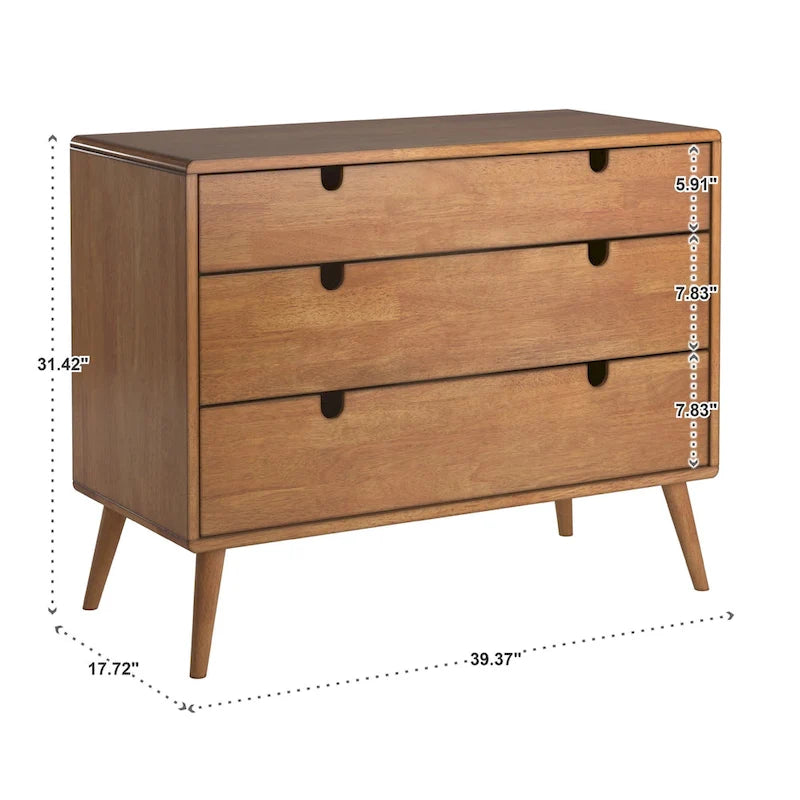 Commode 3 tiroirs finition chêne Clark