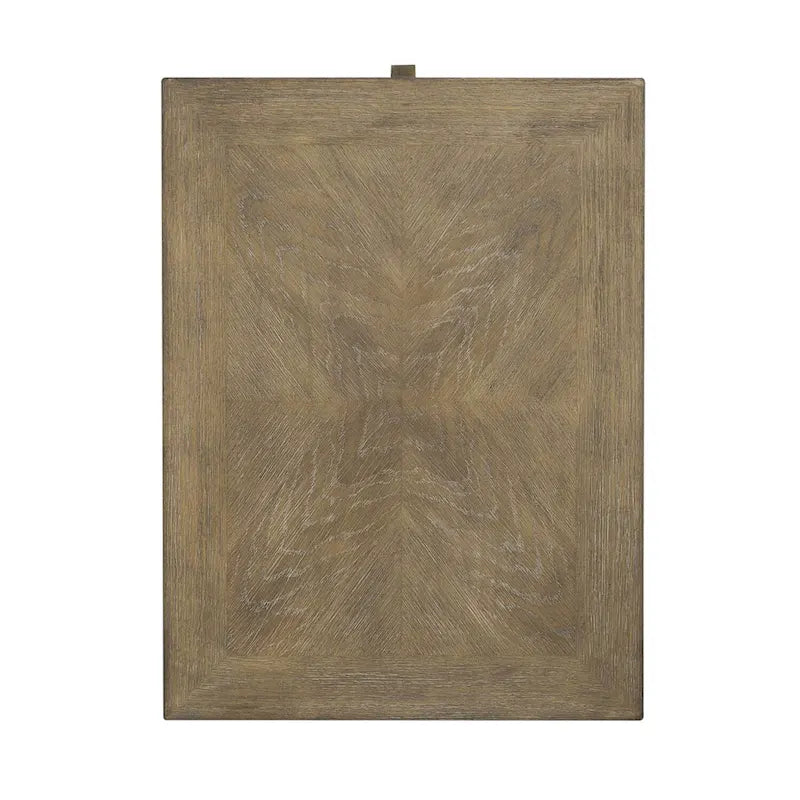 Table d'appoint avec tiroir et étagère inférieure, finition grès, bois d'hévéa et placage de chêne, 47 cm (L) x 61 cm (H)
