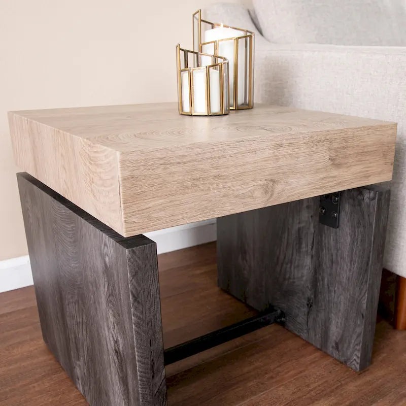 Table d'appoint bicolore