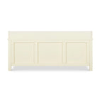 Banc de rangement capitonné avec portes coulissantes, bois et métal, blanc, standard, 45"L x 21"H, 1 place