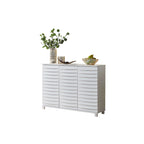 Buffet de salle à manger/console avec 2 armoires, blanc, moderne, pour cuisine/salon