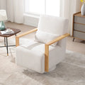 Fauteuil pivotant Boucle avec oreiller, style Mid-Century, pivotant à 360°, coussin en mousse et ressorts, 1 place, 10 coloris