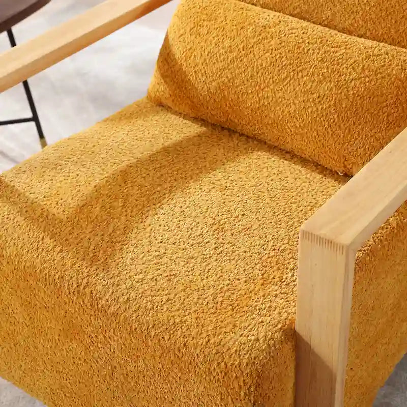 Fauteuil pivotant Boucle avec oreiller, style Mid-Century, pivotant à 360°, coussin en mousse et ressorts, 1 place, 10 coloris