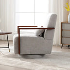 Fauteuil pivotant Boucle avec oreiller, style Mid-Century, pivotant à 360°, coussin en mousse et ressorts, 1 place, 10 coloris