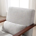 Fauteuil pivotant Boucle avec oreiller, style Mid-Century, pivotant à 360°, coussin en mousse et ressorts, 1 place, 10 coloris