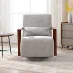 Fauteuil pivotant Boucle avec oreiller, style Mid-Century, pivotant à 360°, coussin en mousse et ressorts, 1 place, 10 coloris