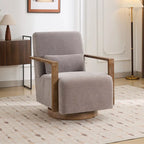 Fauteuil pivotant Boucle avec oreiller, style Mid-Century, pivotant à 360°, coussin en mousse et ressorts, 1 place, 10 coloris