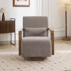 Fauteuil pivotant Boucle avec oreiller, style Mid-Century, pivotant à 360°, coussin en mousse et ressorts, 1 place, 10 coloris