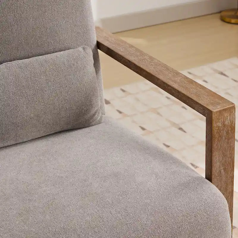 Fauteuil pivotant Boucle avec oreiller, style Mid-Century, pivotant à 360°, coussin en mousse et ressorts, 1 place, 10 coloris