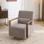 Fauteuil pivotant Boucle avec oreiller, style Mid-Century, pivotant à 360°, coussin en mousse et ressorts, 1 place, 10 coloris