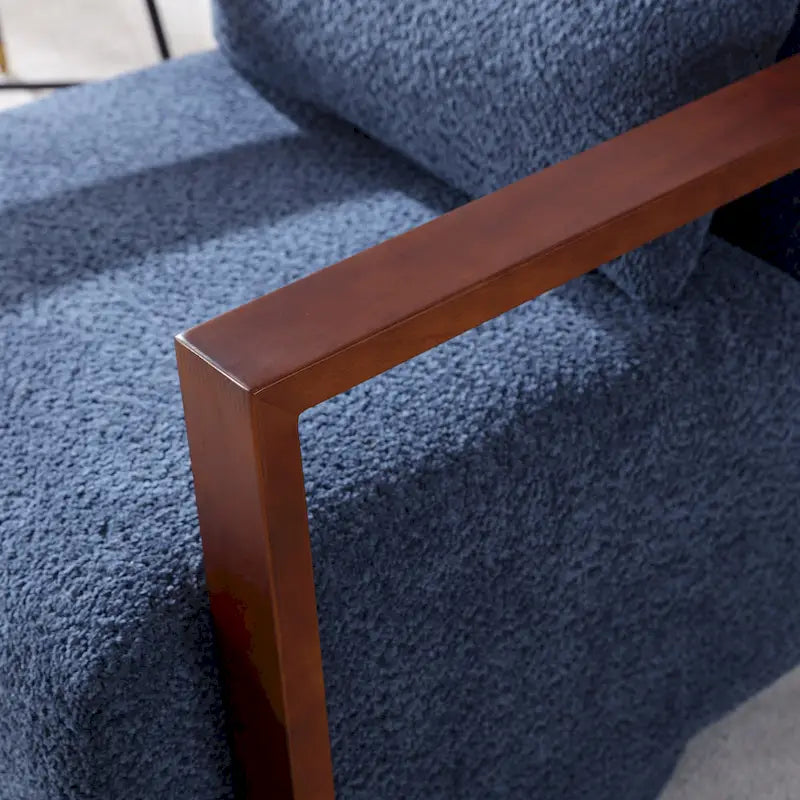 Fauteuil pivotant Boucle avec oreiller, style Mid-Century, pivotant à 360°, coussin en mousse et ressorts, 1 place, 10 coloris