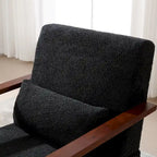 Fauteuil pivotant Boucle avec oreiller, style Mid-Century, pivotant à 360°, coussin en mousse et ressorts, 1 place, 10 coloris