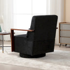 Fauteuil pivotant Boucle avec oreiller, style Mid-Century, pivotant à 360°, coussin en mousse et ressorts, 1 place, 10 coloris