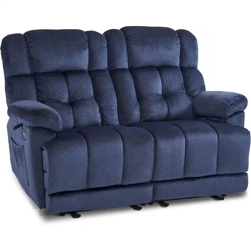 Causeuse inclinable électrique, rouge/gris/beige/bleu/marron, chauffante et massante, 2 places