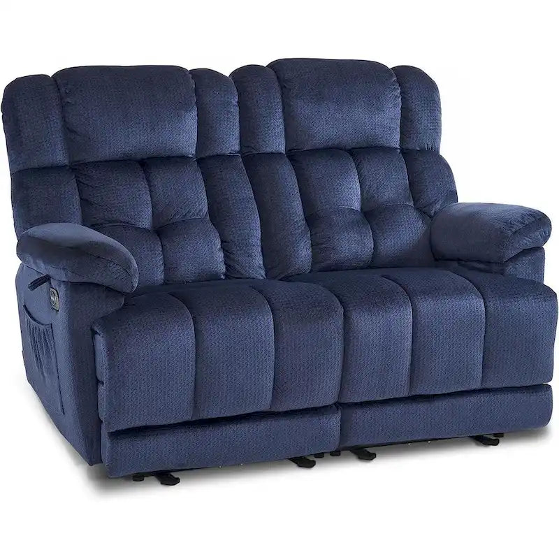 Causeuse inclinable électrique, rouge/gris/beige/bleu/marron, chauffante et massante, 2 places