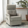 Fauteuil inclinable motorisé, Polyester touffeté, Structure en bois et métal, 3 positions, 113 kg, 1 place, Gris/Ivoire/Marine/Anthracite/Blanc/Bleu