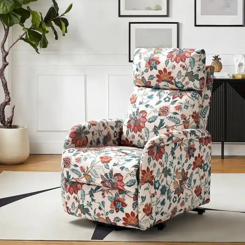 Fauteuil inclinable motorisé, Polyester touffeté, Structure en bois et métal, 3 positions, 113 kg, 1 place, Gris/Ivoire/Marine/Anthracite/Blanc/Bleu