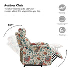 Fauteuil inclinable motorisé, Polyester touffeté, Structure en bois et métal, 3 positions, 113 kg, 1 place, Gris/Ivoire/Marine/Anthracite/Blanc/Bleu