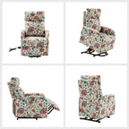 Fauteuil inclinable motorisé, Polyester touffeté, Structure en bois et métal, 3 positions, 113 kg, 1 place, Gris/Ivoire/Marine/Anthracite/Blanc/Bleu