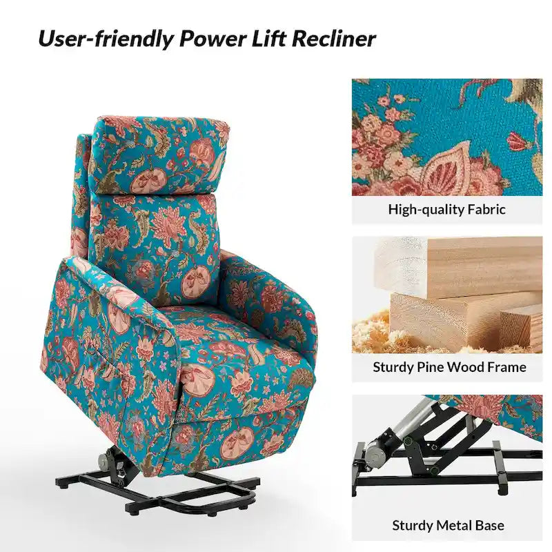 Fauteuil inclinable motorisé, Polyester touffeté, Structure en bois et métal, 3 positions, 113 kg, 1 place, Gris/Ivoire/Marine/Anthracite/Blanc/Bleu