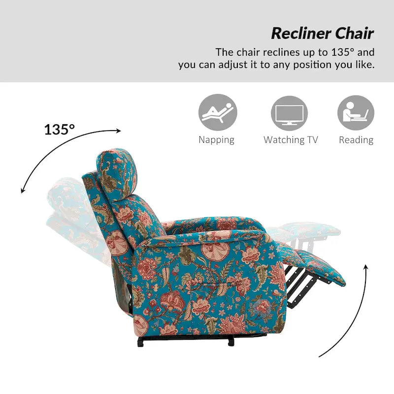 Fauteuil inclinable motorisé, Polyester touffeté, Structure en bois et métal, 3 positions, 113 kg, 1 place, Gris/Ivoire/Marine/Anthracite/Blanc/Bleu