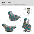 Fauteuil inclinable motorisé, Polyester touffeté, Structure en bois et métal, 3 positions, 113 kg, 1 place, Gris/Ivoire/Marine/Anthracite/Blanc/Bleu
