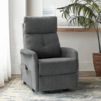 Fauteuil inclinable motorisé, Polyester touffeté, Structure en bois et métal, 3 positions, 113 kg, 1 place, Gris/Ivoire/Marine/Anthracite/Blanc/Bleu