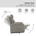 Fauteuil inclinable motorisé, Polyester touffeté, Structure en bois et métal, 3 positions, 113 kg, 1 place, Gris/Ivoire/Marine/Anthracite/Blanc/Bleu