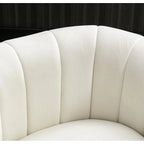 Fauteuil rond pivotant 360° en velours oversize avec coussin moelleux, idéal pour le salon ou la chambre.