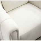 Fauteuil rond pivotant 360° en velours oversize avec coussin moelleux, idéal pour le salon ou la chambre.