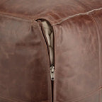 WYNDENHALL Erving Pouf carré bohème en cuir