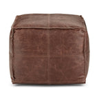 WYNDENHALL Erving Pouf carré bohème en cuir