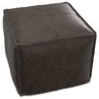 WYNDENHALL Erving Pouf carré bohème en cuir