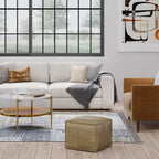 WYNDENHALL Erving Pouf carré bohème en cuir