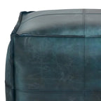 WYNDENHALL Erving Pouf carré bohème en cuir