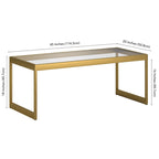 Table basse rectangulaire large Ezra 45